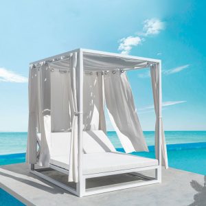 Cama balinesa luana blanco 180x200x230cm